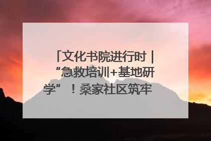文化书院进行时｜“急救培训+基地研学”！桑家社区筑牢居民健康防线