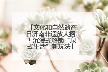 文化和自然遗产日济南非遗放大招！沉浸式解锁“泉式生活”新玩法
