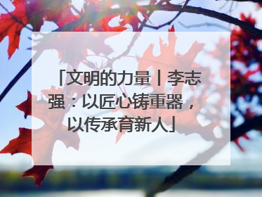文明的力量丨李志强：以匠心铸重器，以传承育新人