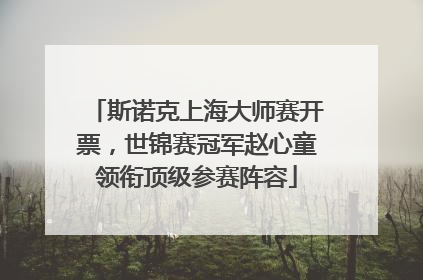 斯诺克上海大师赛开票，世锦赛冠军赵心童领衔顶级参赛阵容