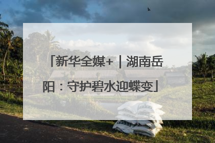 新华全媒+｜湖南岳阳：守护碧水迎蝶变