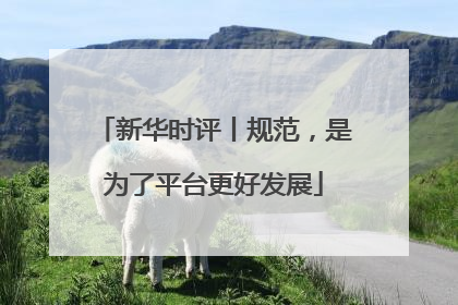 新华时评丨规范，是为了平台更好发展