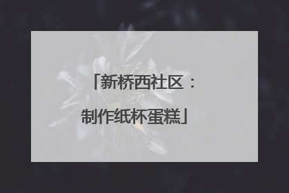 新桥西社区：制作纸杯蛋糕
