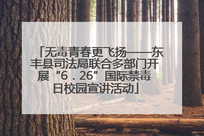 无毒青春更飞扬——东丰县司法局联合多部门开展“6．26”国际禁毒日校园宣讲活动