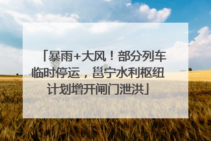 暴雨+大风！部分列车临时停运，邕宁水利枢纽计划增开闸门泄洪