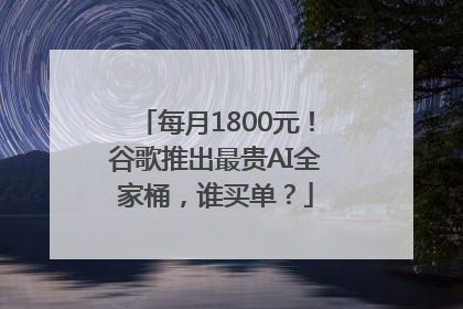 每月1800元！谷歌推出最贵AI全家桶，谁买单？