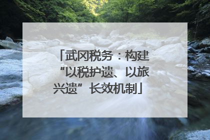 武冈税务：构建“以税护遗、以旅兴遗”长效机制