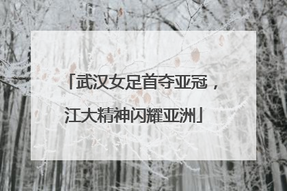 武汉女足首夺亚冠，江大精神闪耀亚洲