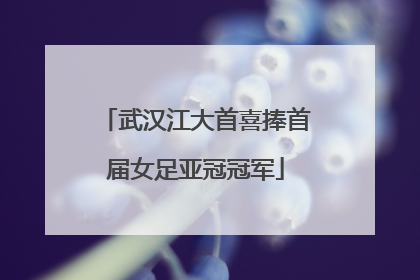 武汉江大首喜捧首届女足亚冠冠军