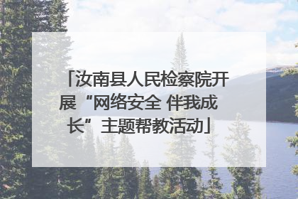 汝南县人民检察院开展“网络安全 伴我成长”主题帮教活动
