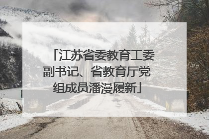 江苏省委教育工委副书记、省教育厅党组成员潘漫履新