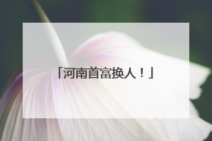 河南首富换人！
