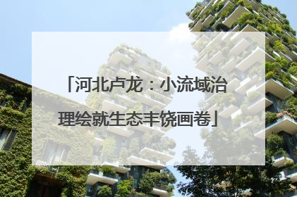 河北卢龙：小流域治理绘就生态丰饶画卷