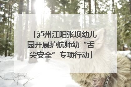 泸州江阳张坝幼儿园开展护航师幼“舌尖安全”专项行动