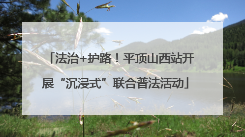 法治+护路！平顶山西站开展“沉浸式”联合普法活动