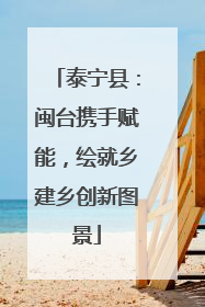 泰宁县：闽台携手赋能，绘就乡建乡创新图景