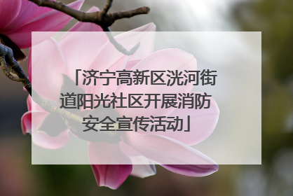 济宁高新区洸河街道阳光社区开展消防安全宣传活动