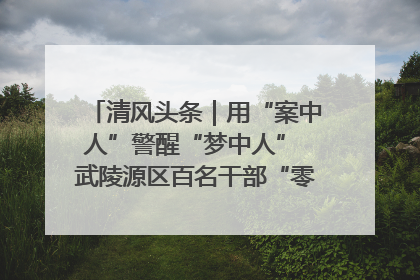 清风头条｜用“案中人”警醒“梦中人” 武陵源区百名干部“零距离”接受警示教育