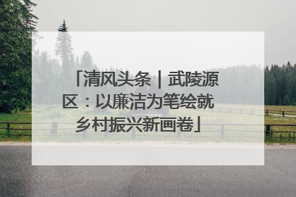 清风头条｜武陵源区：以廉洁为笔绘就乡村振兴新画卷