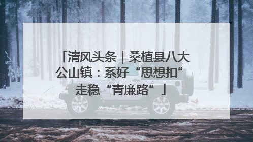 清风头条｜桑植县八大公山镇：系好“思想扣” 走稳“青廉路”