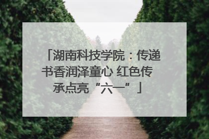 湖南科技学院：传递书香润泽童心 红色传承点亮“六一”