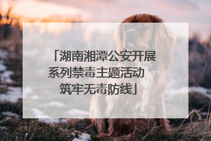 湖南湘潭公安开展系列禁毒主题活动 筑牢无毒防线