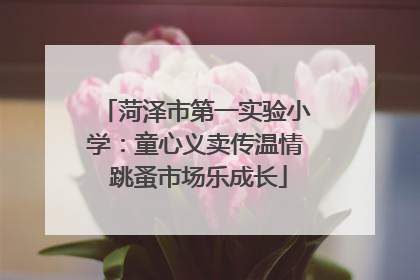菏泽市第一实验小学：童心义卖传温情 跳蚤市场乐成长