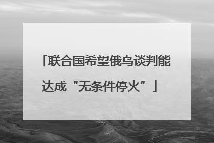 联合国希望俄乌谈判能达成“无条件停火”