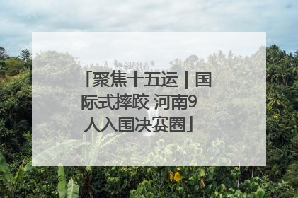 聚焦十五运｜国际式摔跤 河南9人入围决赛圈