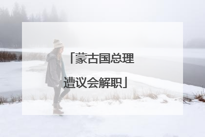 蒙古国总理遭议会解职