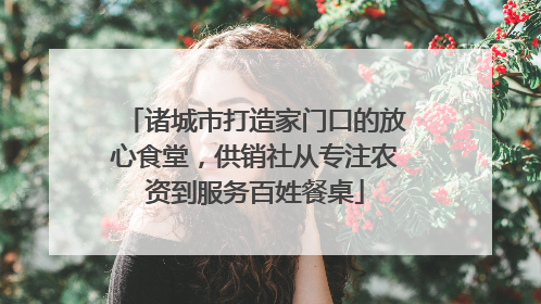 诸城市打造家门口的放心食堂，供销社从专注农资到服务百姓餐桌