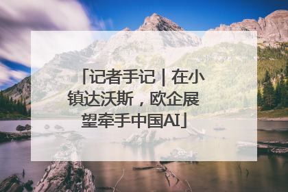 记者手记｜在小镇达沃斯，欧企展望牵手中国AI