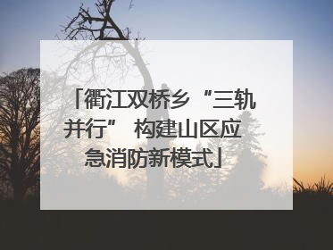 衢江双桥乡“三轨并行” 构建山区应急消防新模式