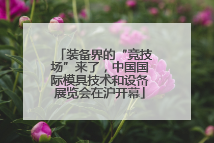 装备界的“竞技场”来了，中国国际模具技术和设备展览会在沪开幕