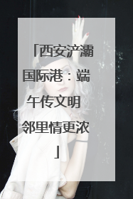西安浐灞国际港：端午传文明 邻里情更浓