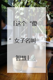 这个“傻”女子名叫智慧