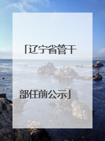 辽宁省管干部任前公示