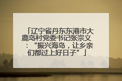 辽宁省丹东东港市大鹿岛村党委书记张宗义：“振兴海岛，让乡亲们都过上好日子”