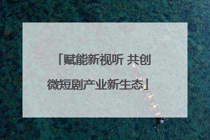 赋能新视听 共创微短剧产业新生态
