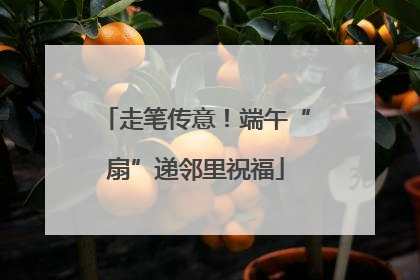 走笔传意！端午“扇”递邻里祝福