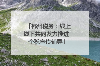 郴州税务：线上线下共同发力推进个税宣传辅导