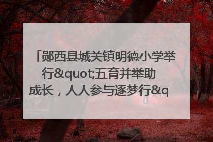 郧西县城关镇明德小学举行"五育并举助成长，人人参与逐梦行"庆六一活动
