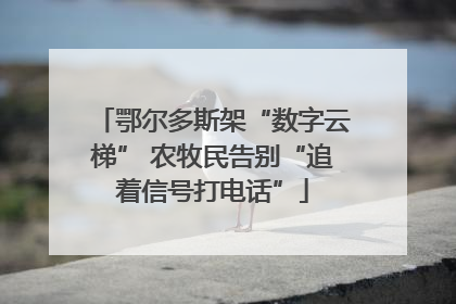 鄂尔多斯架“数字云梯” 农牧民告别“追着信号打电话”
