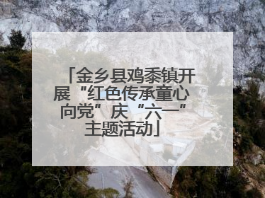 金乡县鸡黍镇开展“红色传承童心向党”庆“六一”主题活动