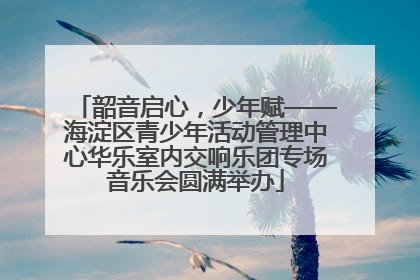 韶音启心，少年赋——海淀区青少年活动管理中心华乐室内交响乐团专场音乐会圆满举办