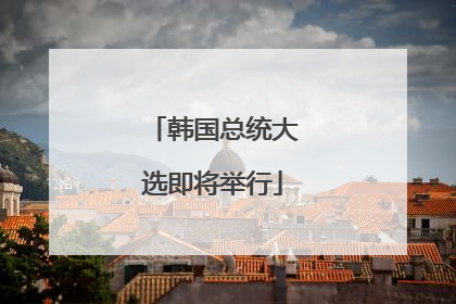 韩国总统大选即将举行