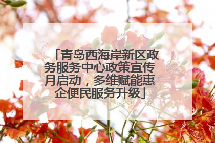 青岛西海岸新区政务服务中心政策宣传月启动，多维赋能惠企便民服务升级