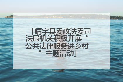 靖宇县委政法委司法局机关积极开展“公共法律服务进乡村”主题活动