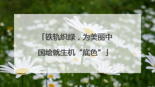 铁轨织绿，为美丽中国绘就生机“底色”