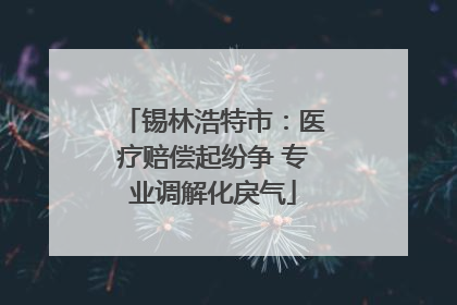 锡林浩特市：医疗赔偿起纷争 专业调解化戾气